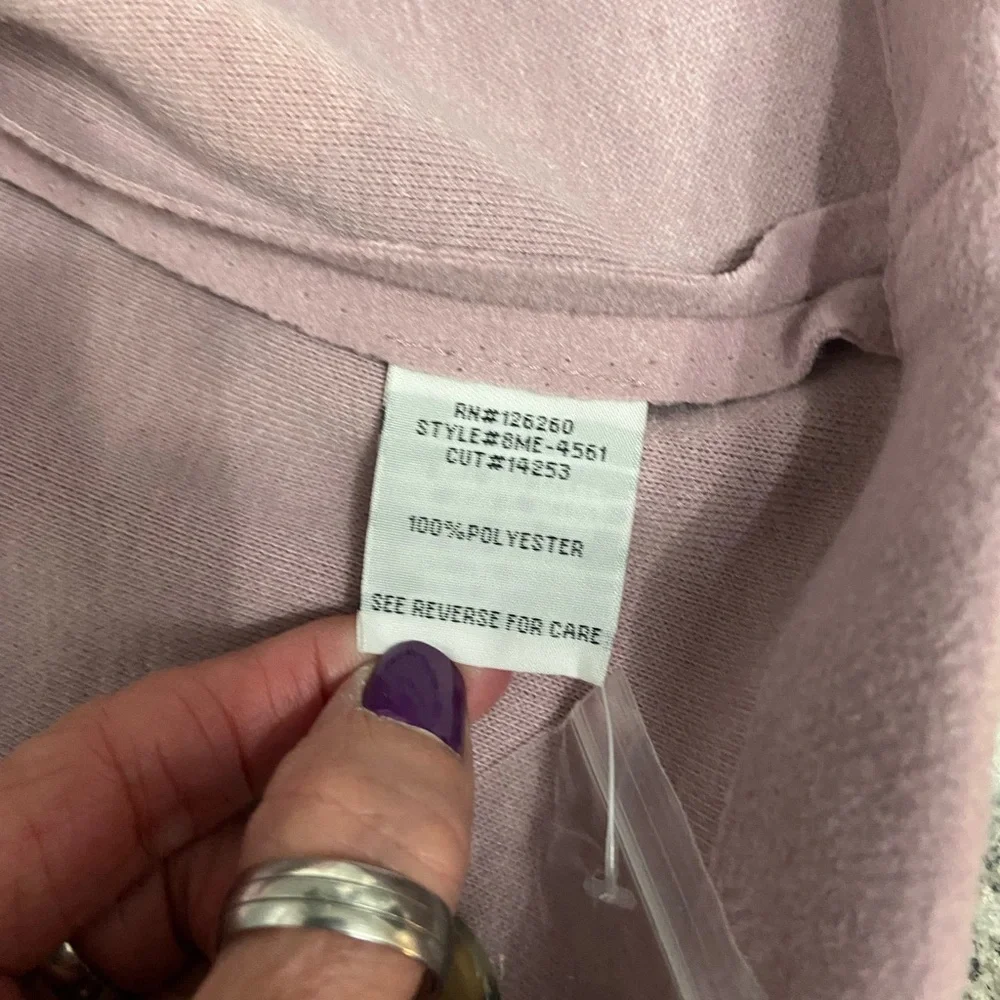VELVET HEARTS Womens Lavender Oversized Peacoat Soft minimalist Boho Lagenlook M - Picture 6 of 16